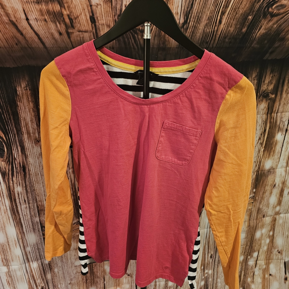 Tommy Hilfiger Pink and Orange Long Sleeve Top